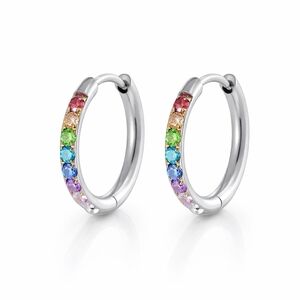 🌈 12mm Rainbow Micro Zircon Huggie Hoops | 316L | Hypoallergenic